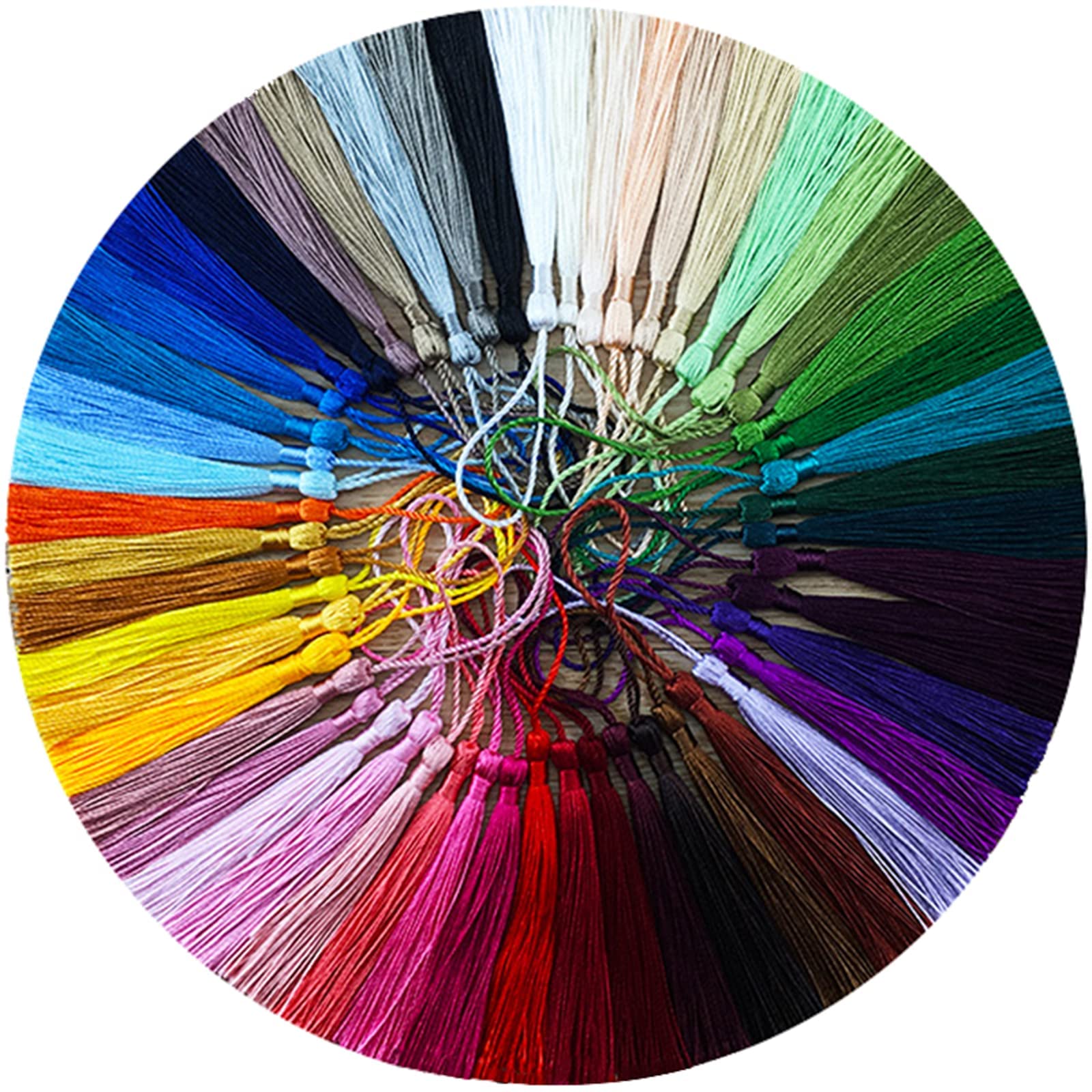 HASTHIP  Handcraft Tassels for Decoration 76pcs,38 Colors Handmade Tassel with Loop for Jewelry Making Souvenir, Bookmarks, DIY Craft Accessory HASTHIP  Handcraft Tassels for Decoration 76pcs,38 Colors Handmade Tassel with Loop for Jewelry Making Souvenir, Bookmarks, DIY Craft Accessory